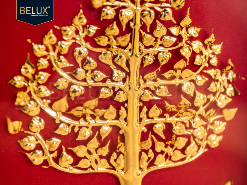 Tranh cây Tài Lộc dát vàng 24K 25x32cm